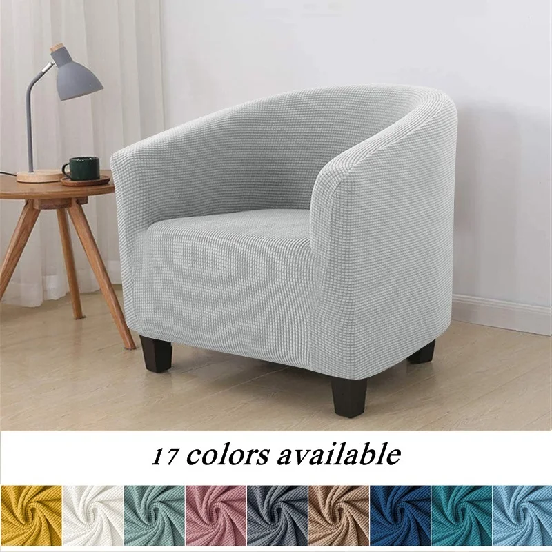 

Club Bath Tub Armchairs Chair Cover Polar Fleece Stretch Single Sofa Covers Hotel Bar Couch Slipcovers for Living Room Protector