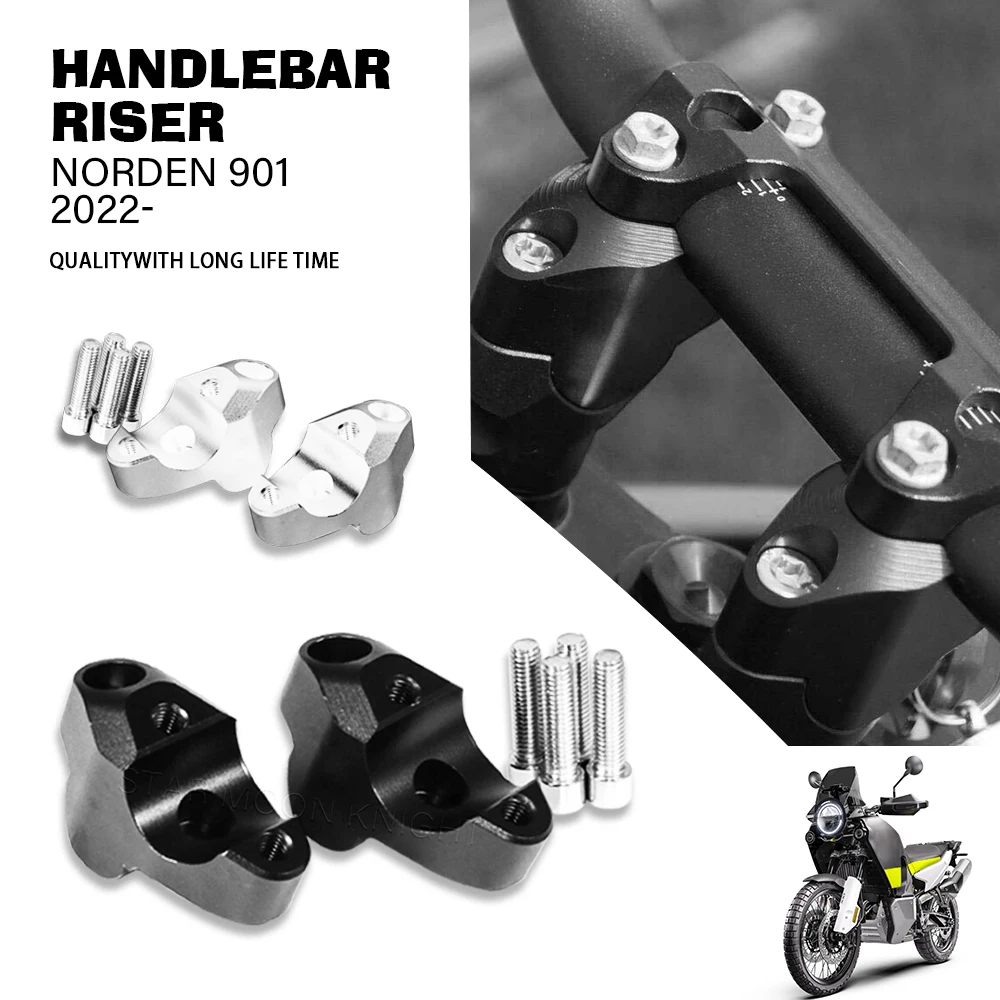 

For Husqvarna Norden 901 Norden901 2022 - Motorcycle Accessories Handle Bar Riser Clamp Extend Handlebar Adapter Mount