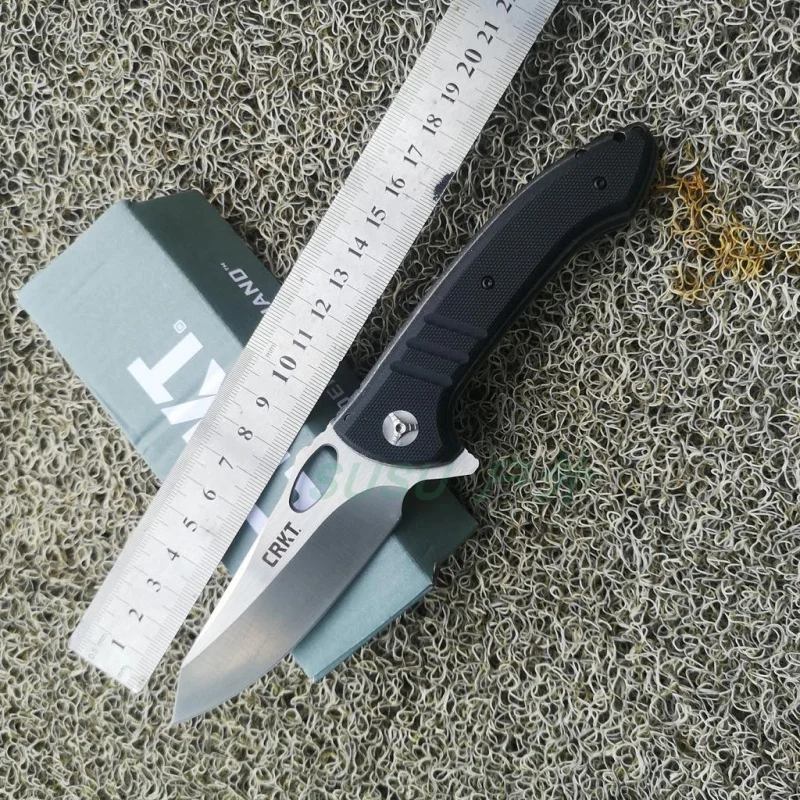 CRKT Folding Knife High Hardness Sharp Knife D2 Edge G10 Handle Bearing Quick Opening Field Portable Tool