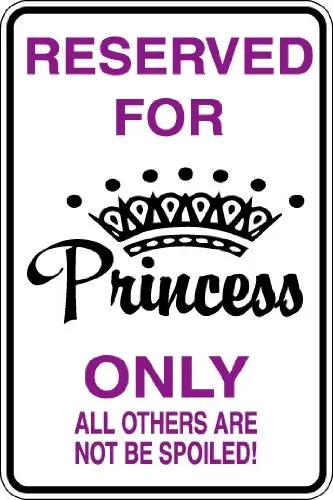 НаклейкаPirate Reserved for Princess Only 8 x 12 дюймов металлический знак новинка алюминий S103
