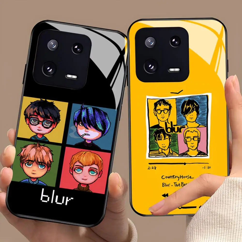 Фото Чехол для телефона Band Blur-R для Xiaomi 17 15 14 13 12 Mi 11 X T Ultra Pro Lite 5G, черный, стеклянный №1