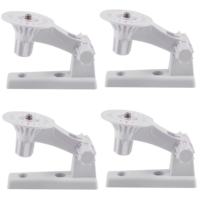 

4X Wall Mount Bracket Cam Storage Stand Holder 180 Degree Adjustable For Cloud Camera 291 Series Camara(White)