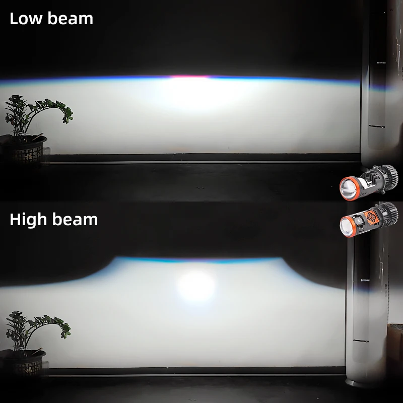 

Y5 PRO Большой эффект объектива Мини H4 Светодиодный объектив проектора Белый свет Авто H4 Светодиодные фары дальнего света ближнего света Фары