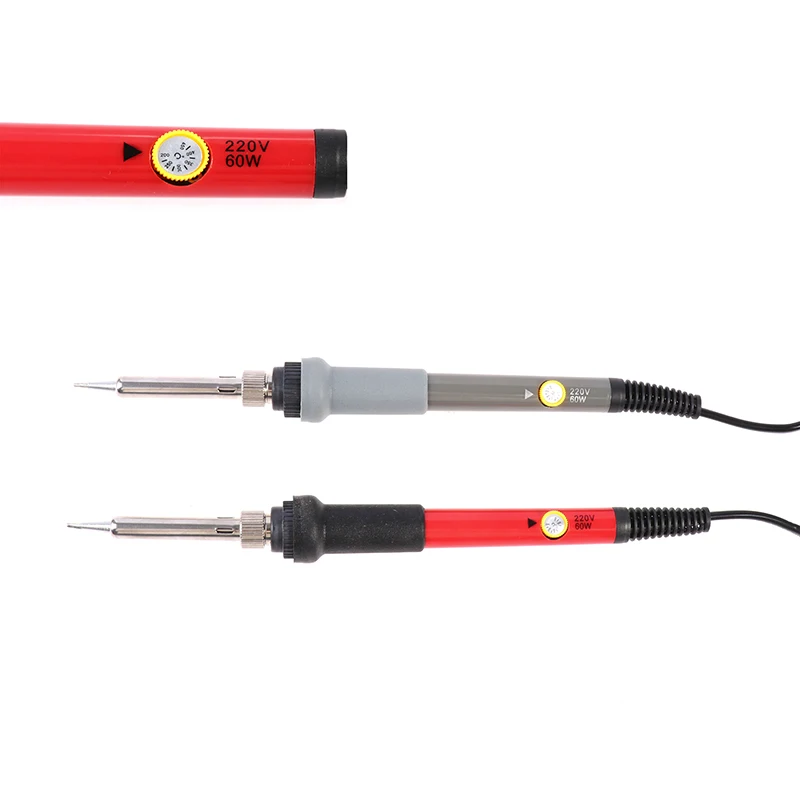 

60W Temperature Adjustable Electric Soldering Iron 220V EU Plug 60W 18.5cm Solder Pen Welding Repair Tools 2Colors New