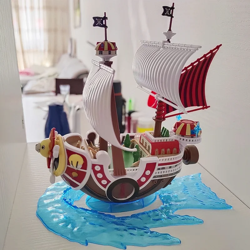 

Bandai Anime One Piece Thousand Sunny Going Merry Boat Pvc Action Figure Collection Pirate Model Ship Toy Assemble Xmas Gift Toy