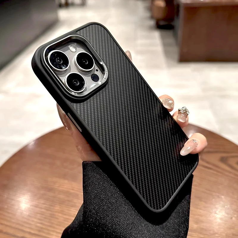 Luxury Mag Safe Carbon Fiber Case For iPhone 16 15 14 13 12 11 Pro Max Plus 16Pro 15Pro 14Pro Magsafe Wireless Charge Covers