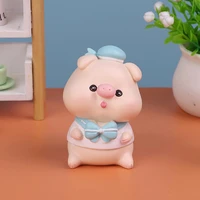 exquisite dashboard ornament highly detailed adorable miniature sailor suit pig for home animal figurine animal model