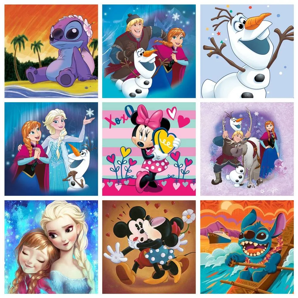 

Алмазная живопись «сделай сам» Disney 5D, Набор для вышивки крестиком «холодная принцесса», ручной подарок, для детской комнаты, спальни, украшение для стен дома