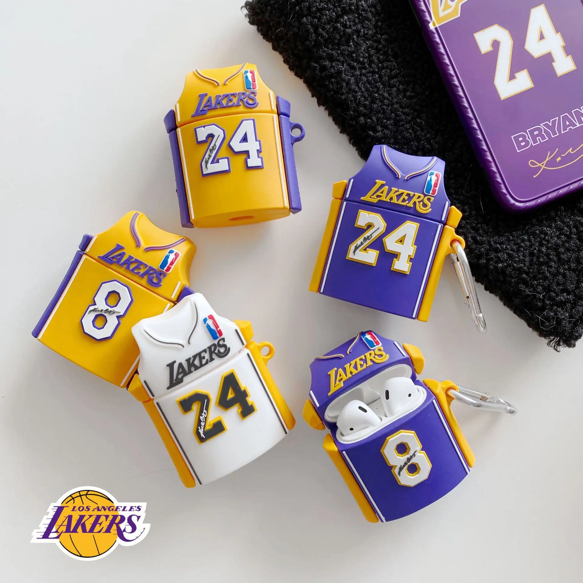 

Чехол Kobe с надписью «Джерси» для Airpods 1/2, Мягкий противоударный силиконовый беспроводной чехол с Bluetooth, защитный чехол для баскетбола