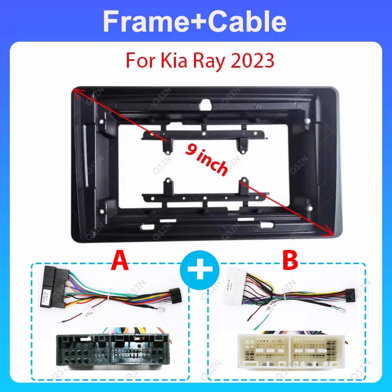 

9-дюймовый лицевой панель для Kia Ray 2011-2017 2023, автомобильный радиоприемник, стерео GPS MP5, Android-плеер, 2 Din, головное устройство, панель, рамка Naviagtion
