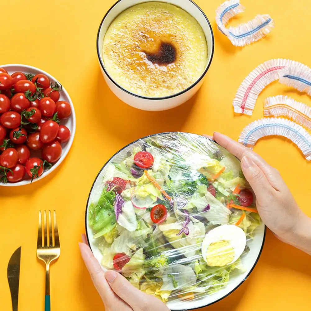 

100Pcs Cling-Wrap Useful Visible Thick Dish Plate Bowl Cover for Home Cling-Film Wrap Film