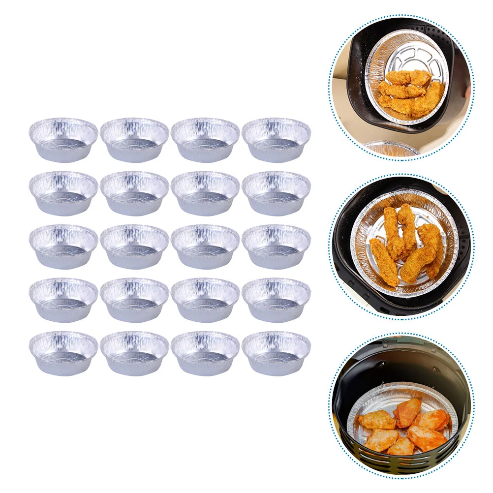 

20Pcs Barbecue Baking Aluminum Bowl Air Fryer Aluminum Foil Baking Pans Barbecue Container