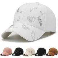 couple mens and womens embroidered love logo baseball cap full printed love casual breathable trendy fashion photography
