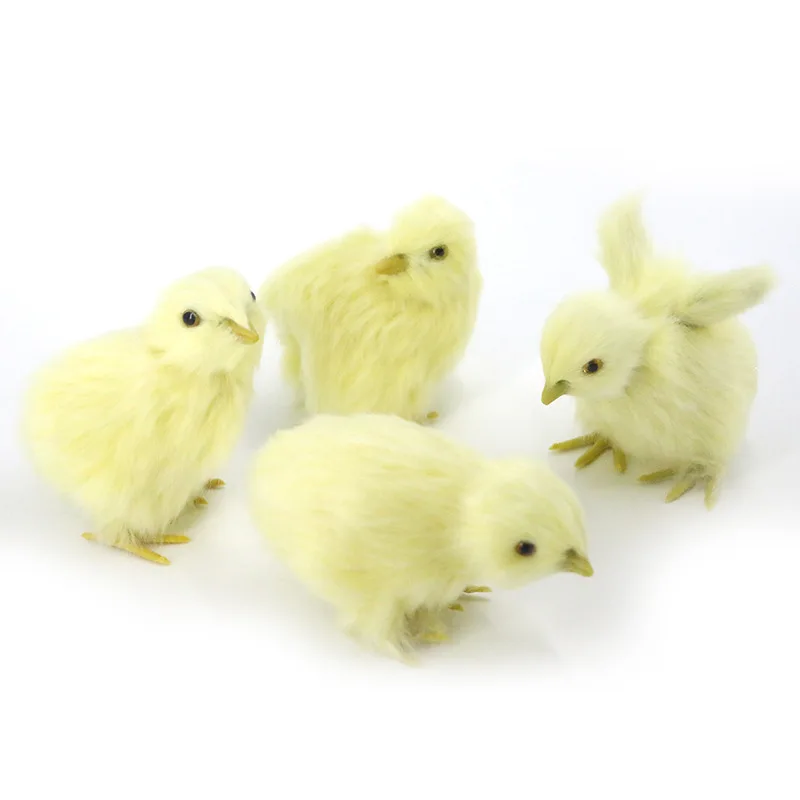 

Fashion New Realistic Furry Baby Chick Lifelike Sound Chicken Plush Fur Animal Spring Easter For Gift