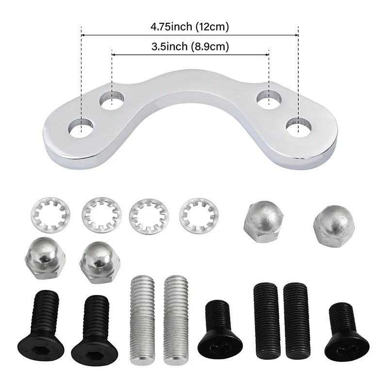

Адаптер для дерева Springer на руле, передний концевой зажим 3,5 дюйма, 4,75 дюйма, подходит для Harley