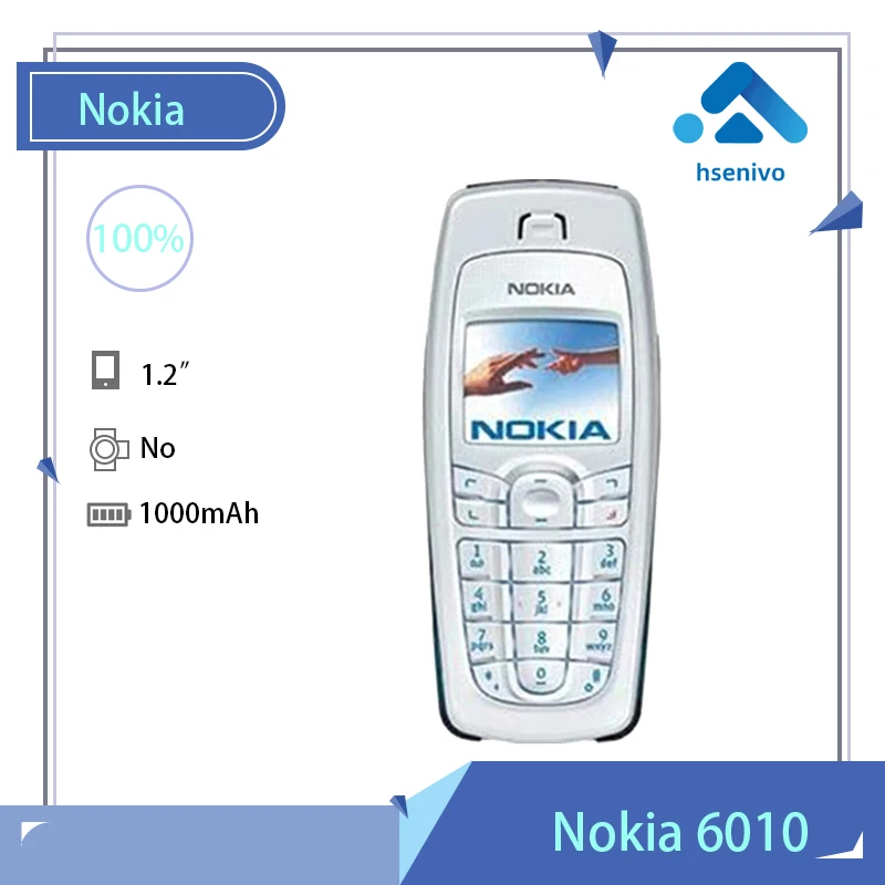 

Nokia 6010 Refurbished-Original Unlocked gsm 900/1800 Good quality Cheap Old mobile phone with free shipping 1 year warranty