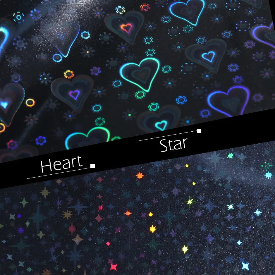 

1PCS New Nail Stickers Instagram Little Red Book The Same Laser Aurora Love Stars Fall/Winter Nail Stickers