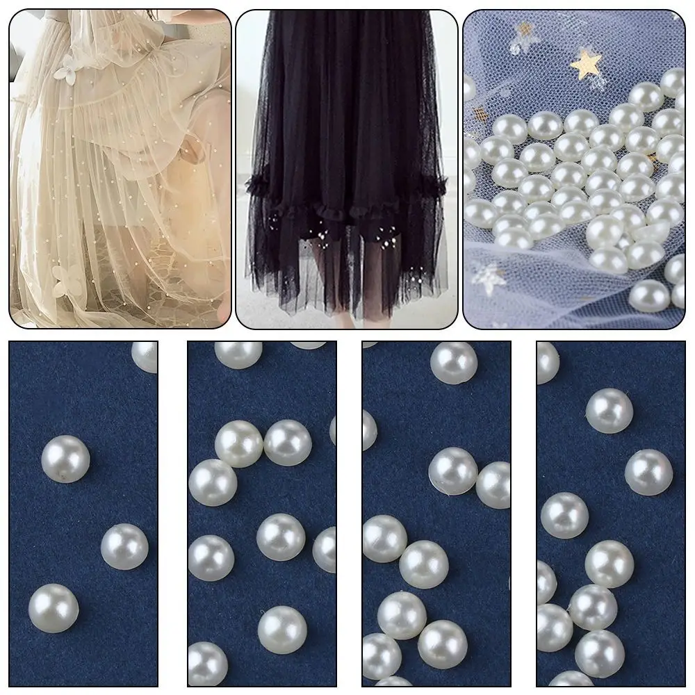 

30/50pcs Pants Crafts Decoration Garment Scrapbooking Pearl Rivets Cloth Button Half Round