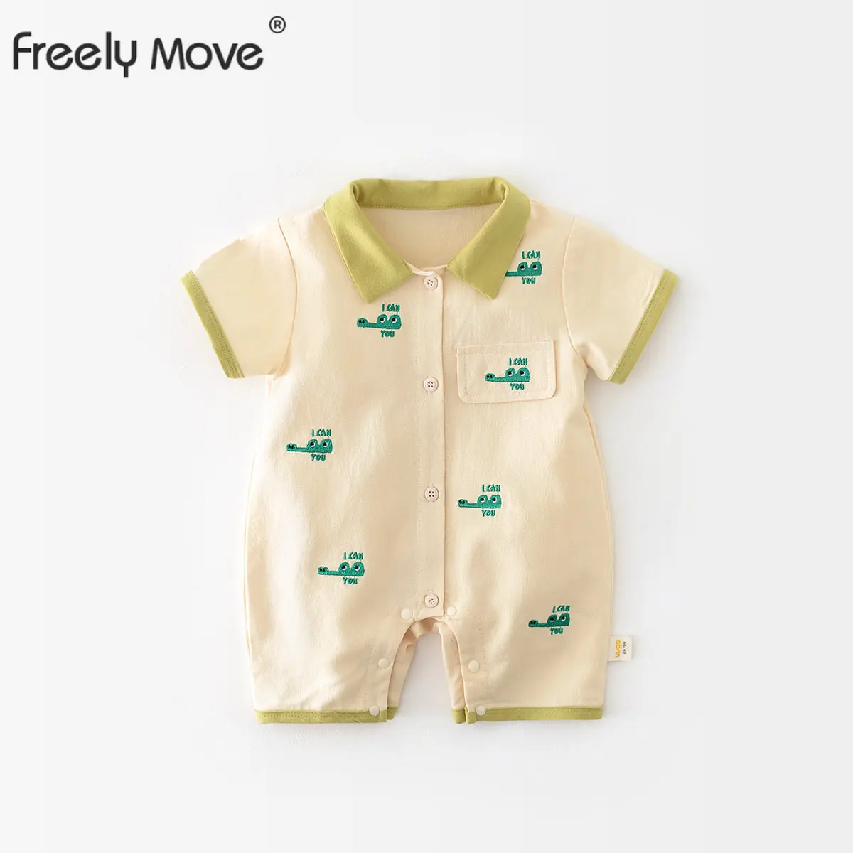

Summer Baby Girl Rompers Cartoon Lapel Short Sleeve One-Piece Newborn Baby Clothes Infant Baby Outfit Baby Boy Clothes
