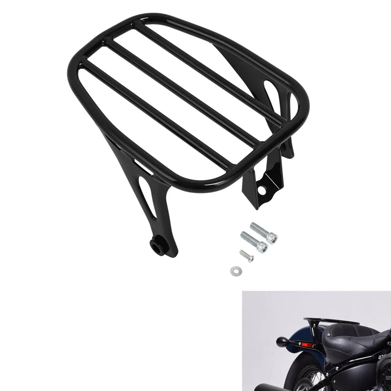 Одноместный багажник для Harley Softail Slim FLSL 2018-2021 Street Bob FXBB 2018-2020 FXBBS 2021-2024