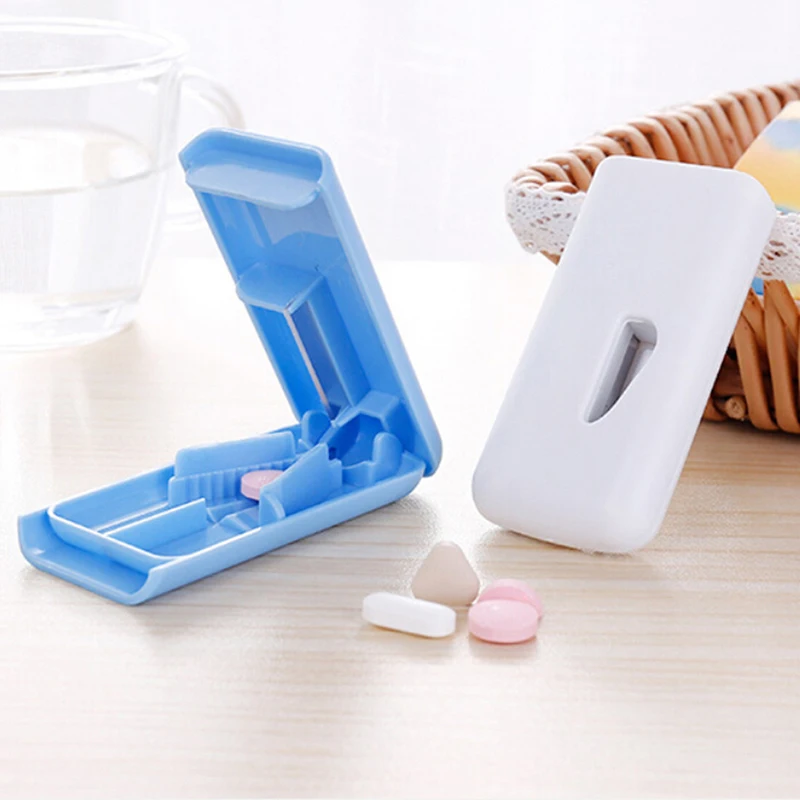 

1PCS Home Portable Pill Cases Dispenser Tablet Pill Cutter Splitter Medicine Storage Splitters Cut Slicer Random Random