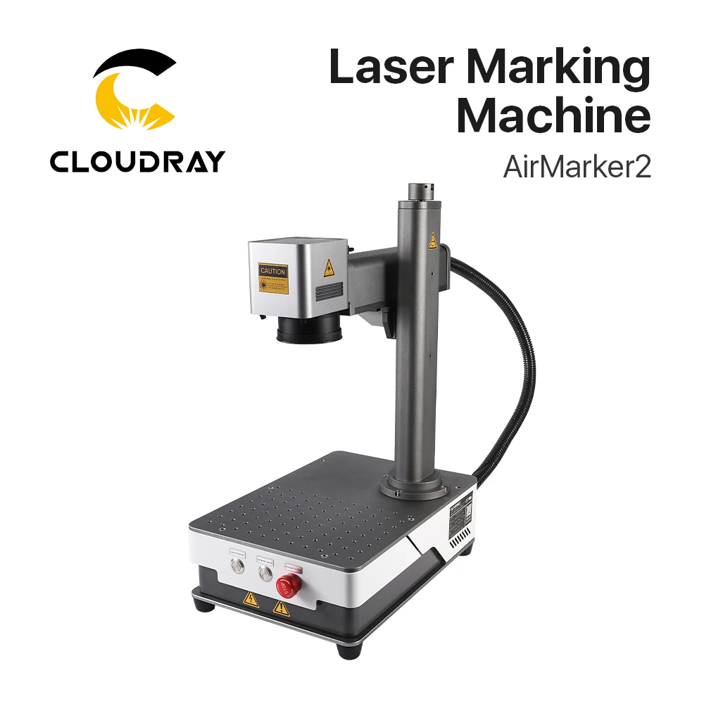 Cloudray 20W Portable Fiber Laser Marking Machine AirMarker2 Engraving Cutting Machine for Metal Ring Cup DIY Marking Design