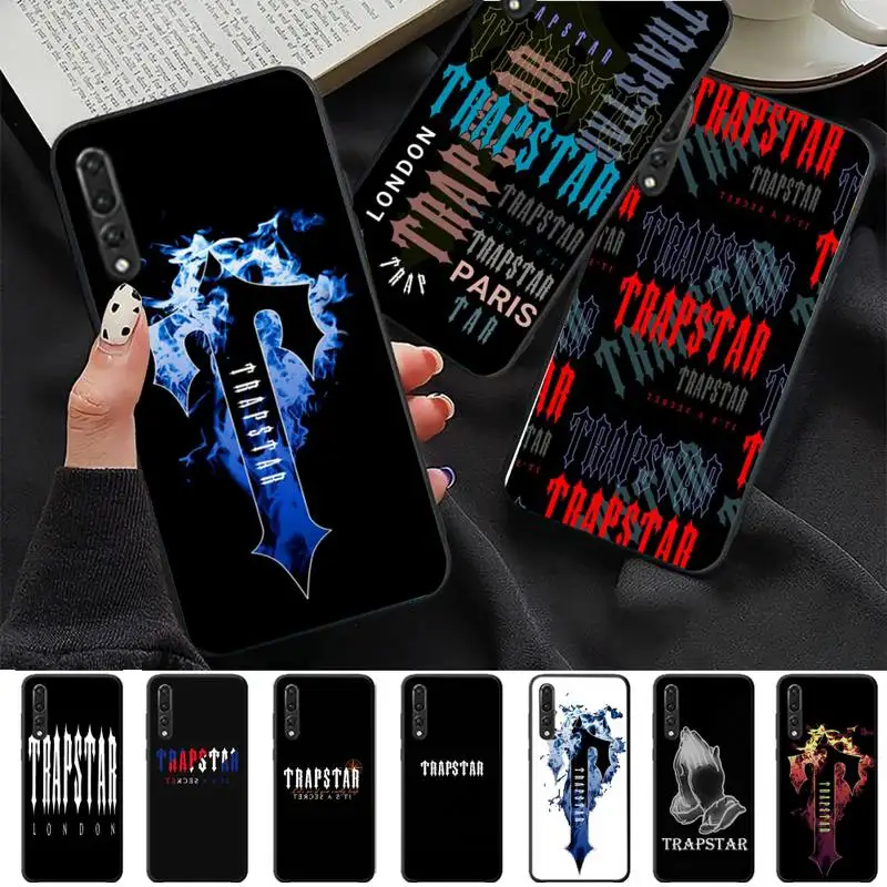 

Fashion luxury T-Trapstar Logo Phone Case For Huawei P 8 9 10 20 30 40 50 Pro Lite Psmart Honor 10 lite 70 Mate 20lite