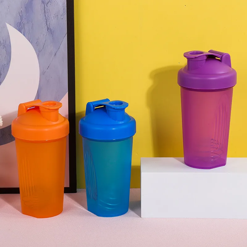 400ML Blender Shaker Bottle Plastic Protein Shakes Bottle with Whisk Ball Leakproof for Powder Protein Shaker Gym Sport Bottle