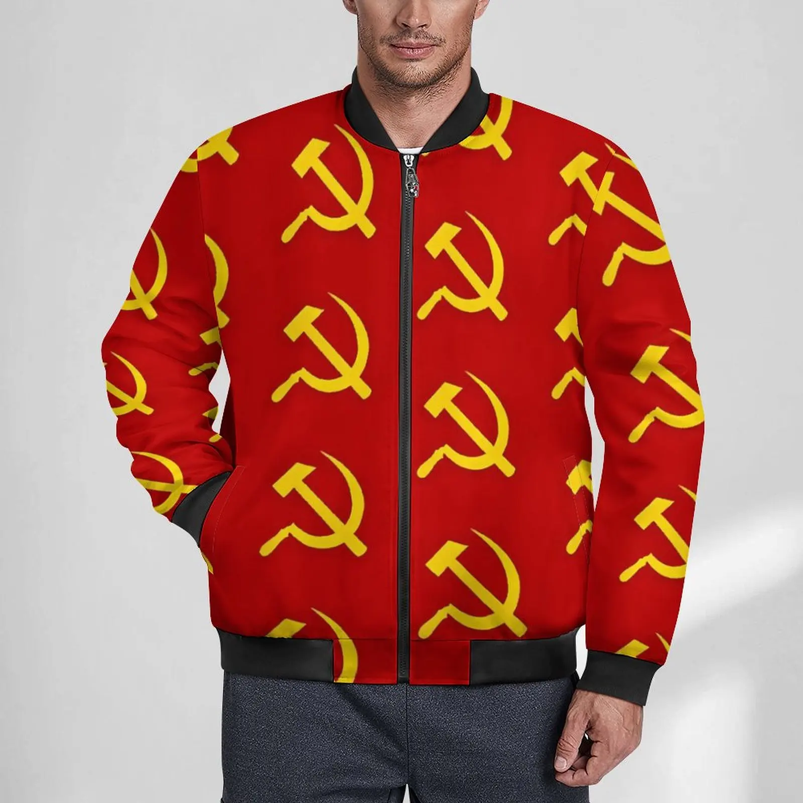 CCCT Желто-красные куртки СССР Осенний молот и серп Русский Советский флаг