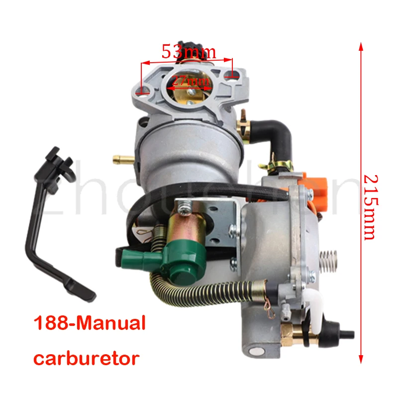 168F/188F Unit -Carburetor Dual Fuel LPG Conversion Kit For 2KW 3KW 5KW 6.5KW 168F 188F 190F 13P Liquefied Gas Unit LPG images - 6