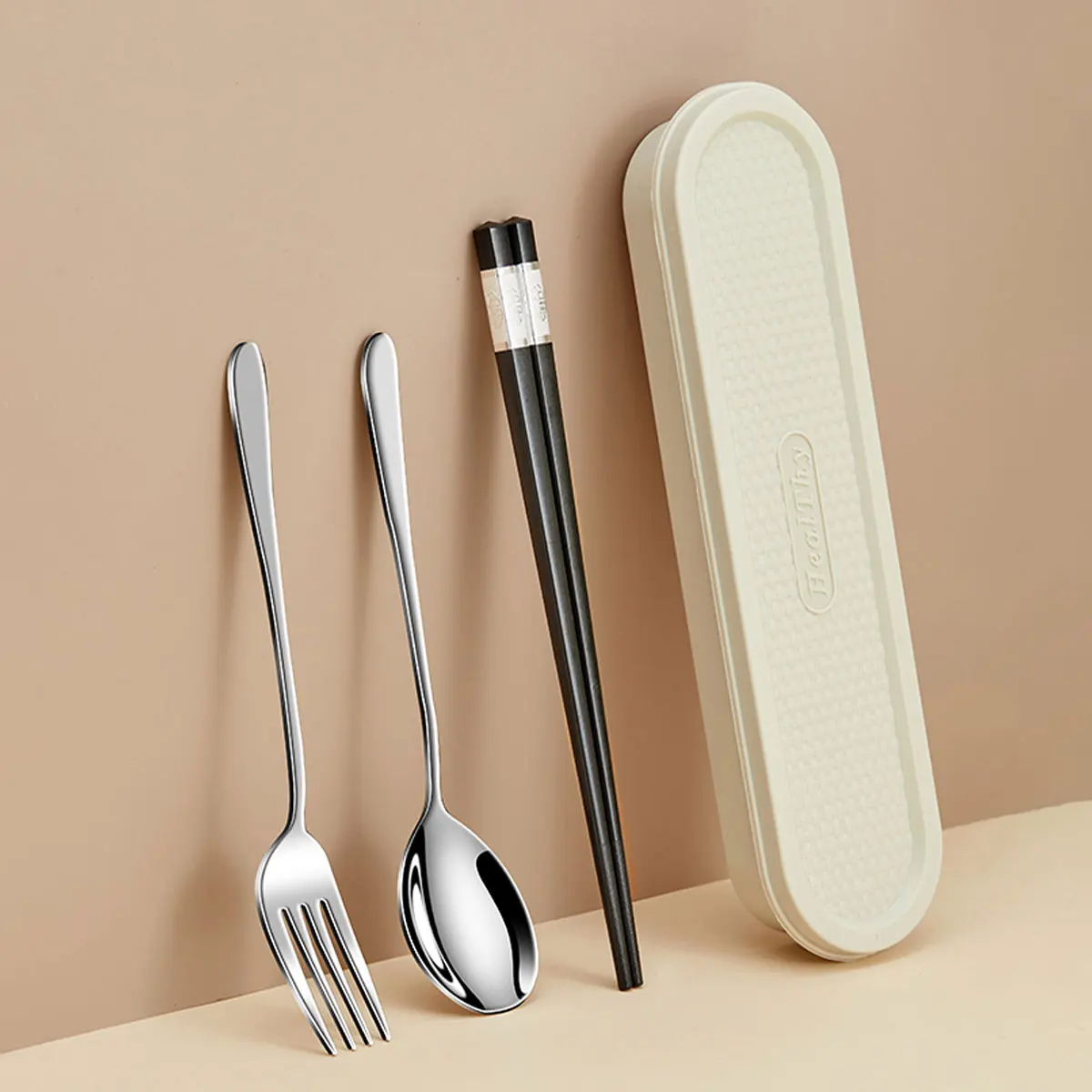 WORTHBUY Набор столовой посуды из нержавеющей стали портативная посуда для уличного