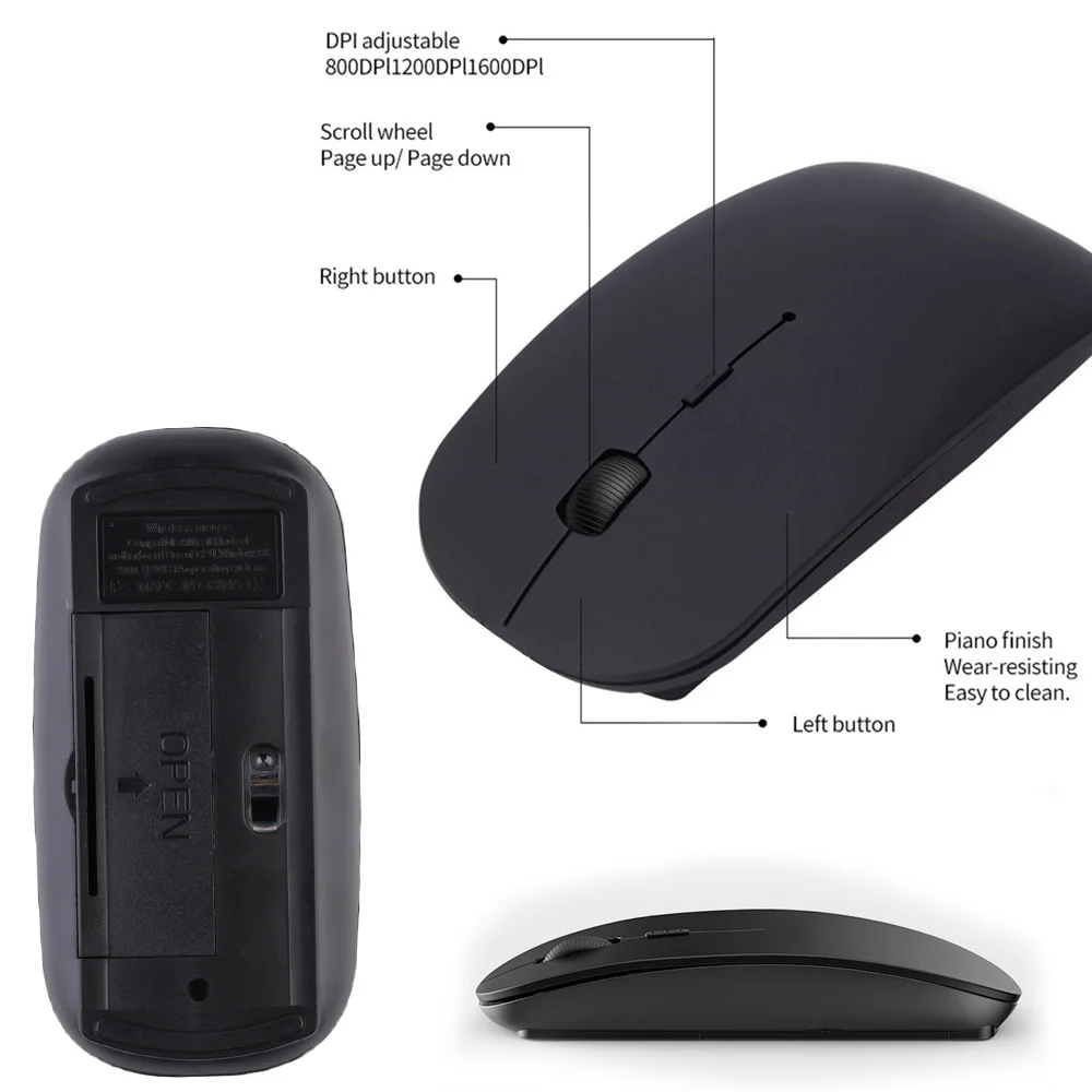 wireless mouse computer gaming usb homeoffice bluetooth souris ergonomic mouse for laptopdesktoptabletsmart phone free global shipping