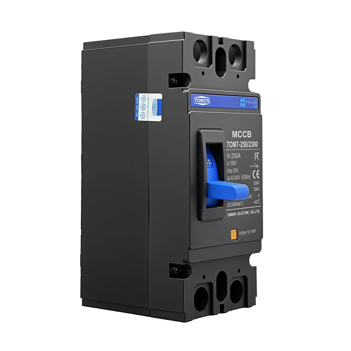 Фото Автоматический выключатель в литом корпусе TOMZN TOM7 Series 2P AC MCCB 400В, 100А, 125А, 150А, 160А, 200А, 250А для промышленного распределения электроэнергии №2
