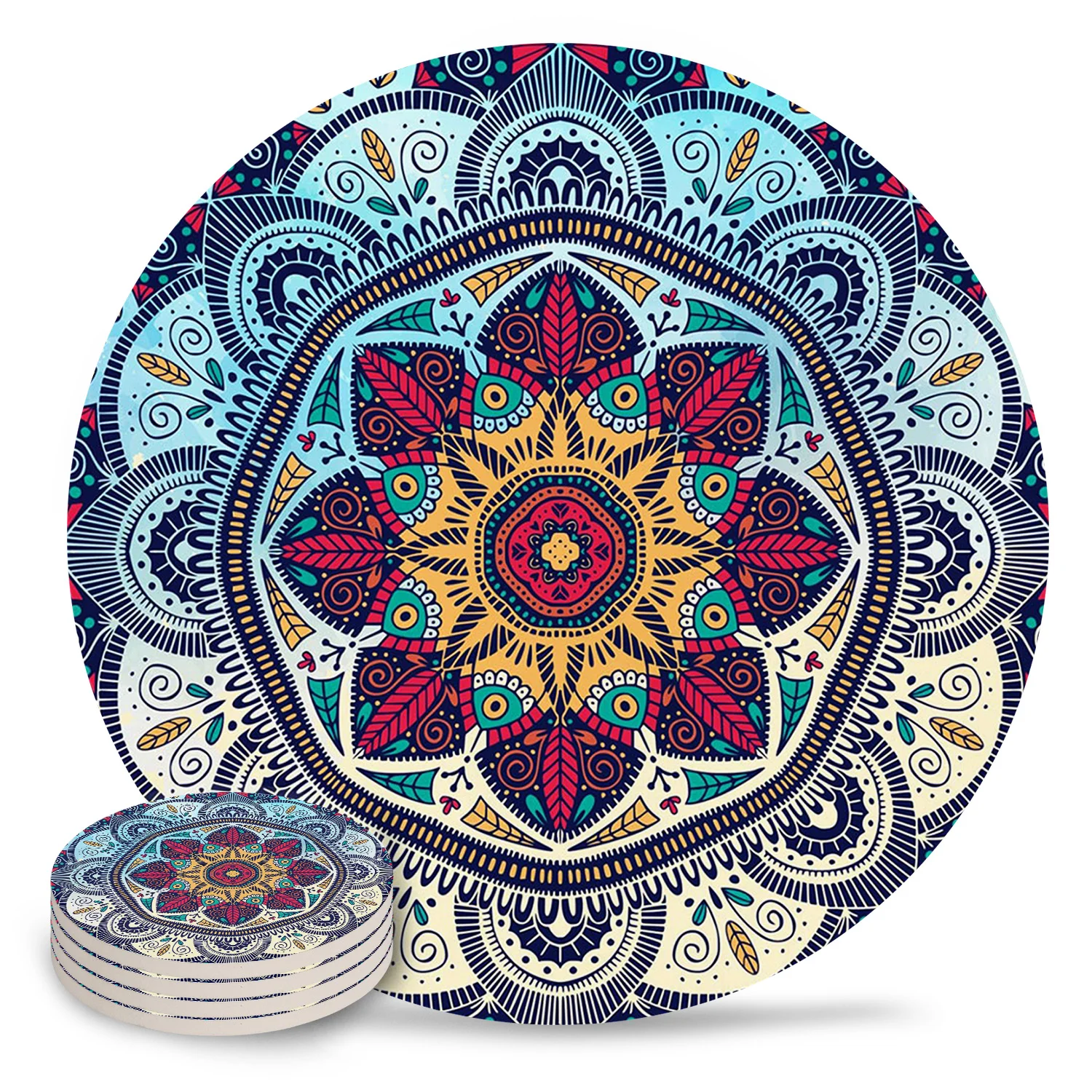 

Мандала, европейские цветы, ретро подстилка, кофейные напитки, обеденный стол, коврики, впитывающие конфеты для кухни