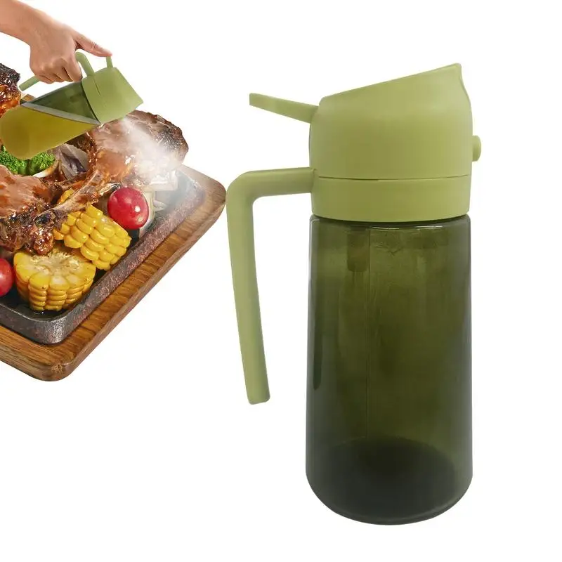 Бутылка-дозатор масла для кухни 2 в 1 диспенсер оливкового и распылитель 470 мл