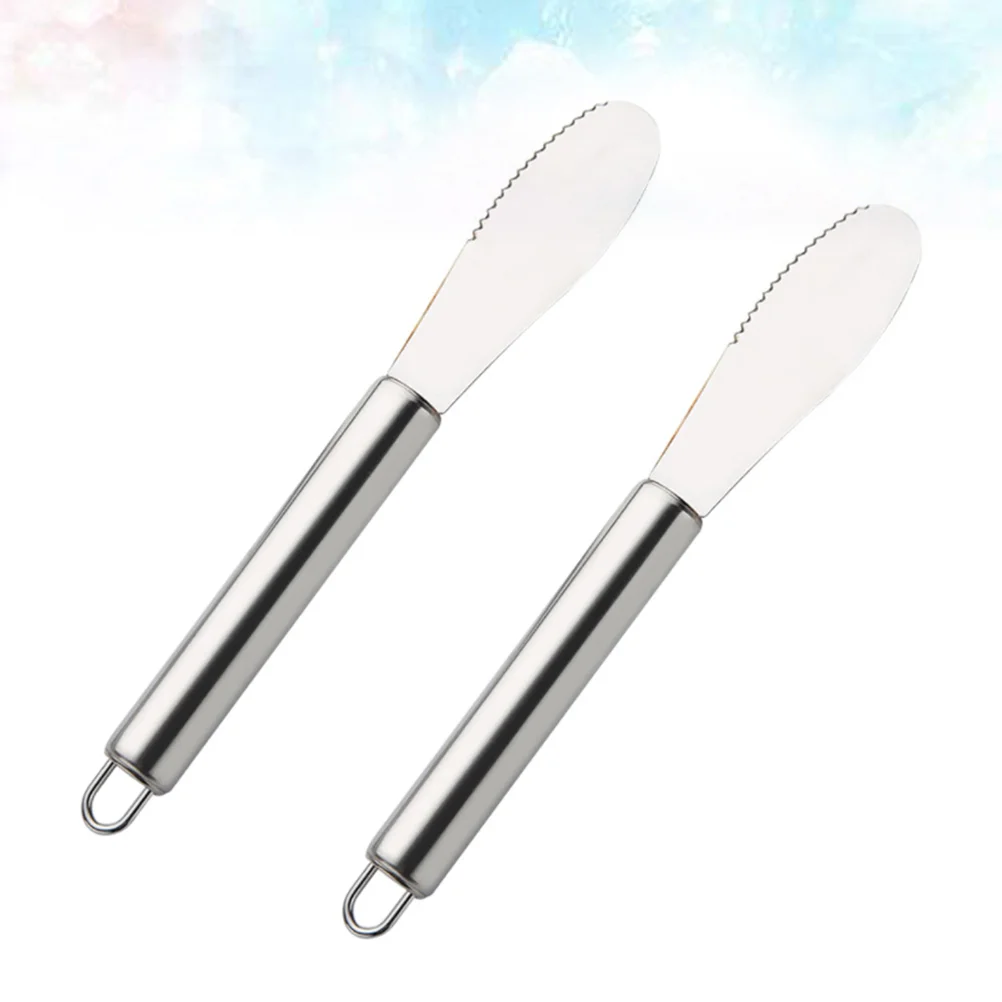 

2Pcs Stainless Steel Spatula Butter Spreader Cheese Spatula Cake Icing Kitchen Gadget for Cake Pastry )