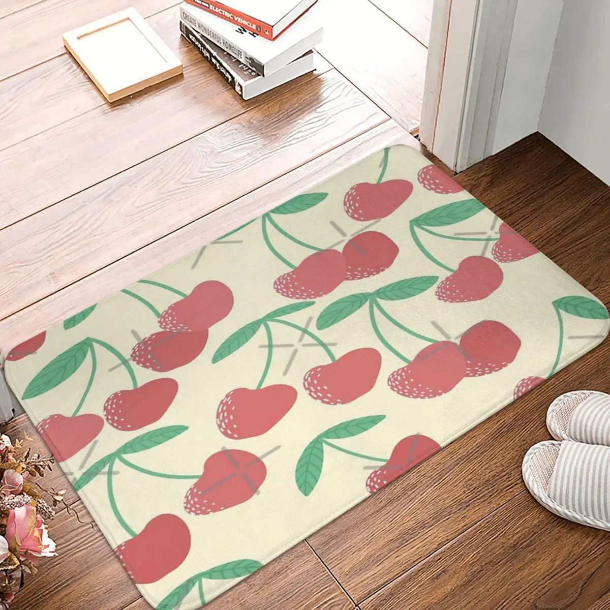 

Вишни-искусственный ковер 40x60 см, коврики из полиэстера, современные противоскользящие повседневные