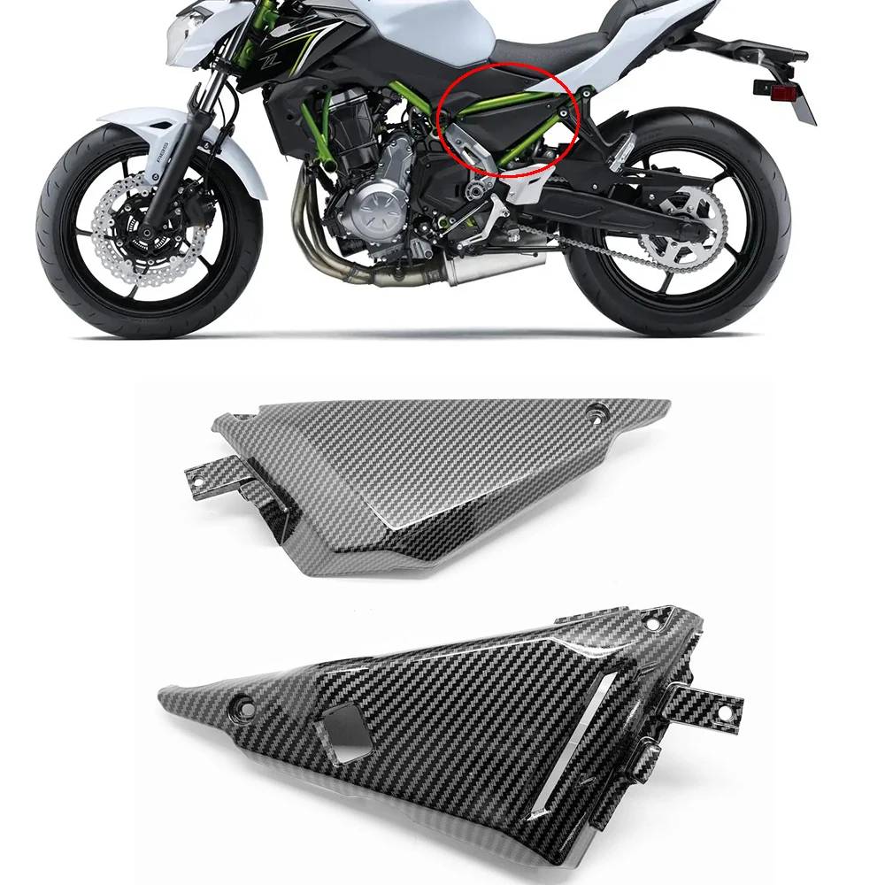 

Hydro Dipped Carbon Fiber Finish Side Frame Cover Panel Fairing Cowling For Kawasaki Z650 2017 2018 2019 Z 650