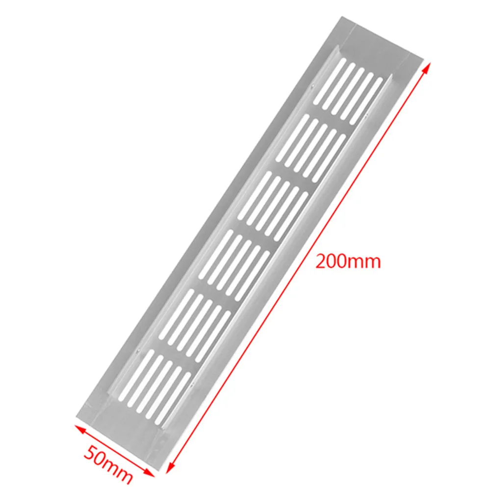 

50mm Wide Aluminium Rectangular Cabinet Wardrobe Air Vent Grille Ventilation-Cover For Air Conditioner Closet Shoes Cabinet