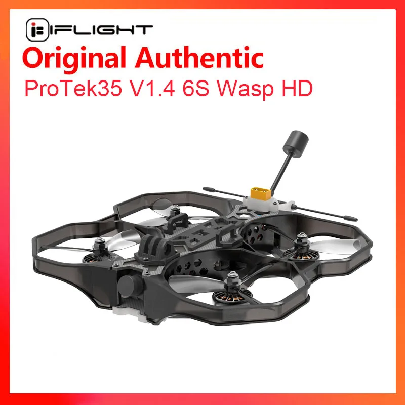 

iFlight ProTek35 V1.4 HD 3.5inch 6S CineWhoop BNF with BLITZ Whoop F7 55A AIO / Runcam Link Wasp Digital HD System for FPV