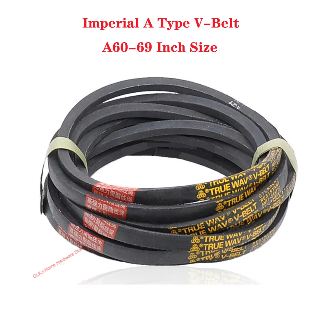 

1Pcs Imperial Triangle Belt A Type A60-69 Inch Size Black Rubber V-Belt Industrial Agricultural Mechanical Transmission Belt