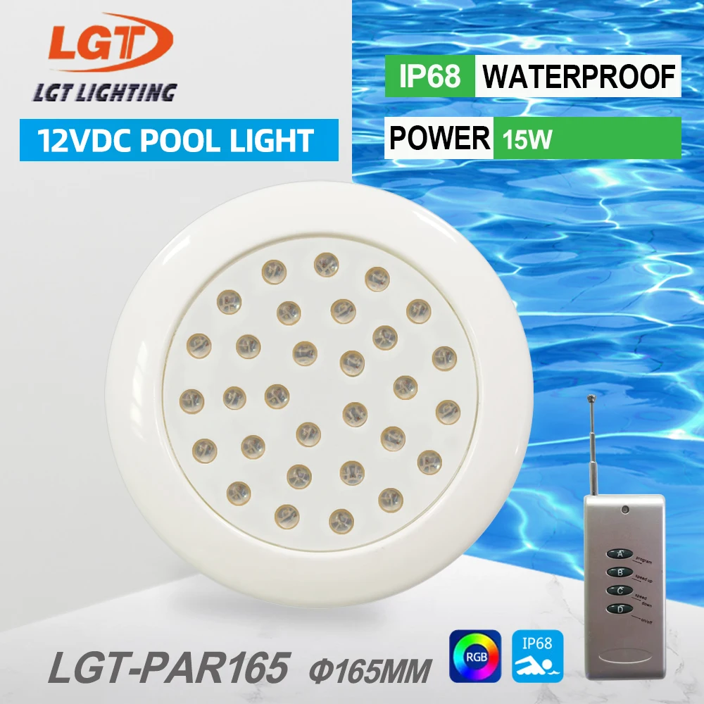 

Swimming Pool Accessories Replacement luces de piscina RGB Color Changeable DC12V Submersible IP68 Waterproof Underwater Light