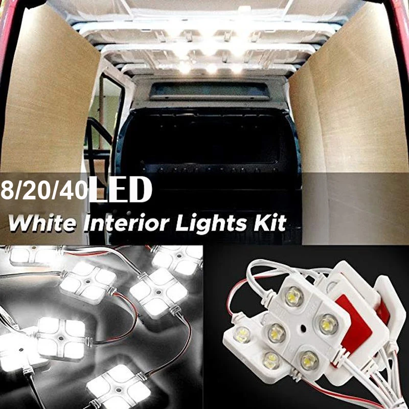 

10*4LED Interior Lights Kit For Trailer Lorries Sprinter Ducato Transit,Car Roof Light Kit Van Interior Ceiling Light