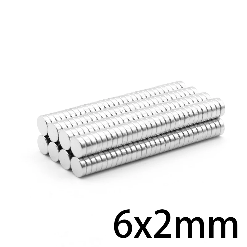 

50/100/200/300/500/1000PCS 6x2 Mini Small Round Magnets Strong 6mm x 2mm N35 Circular Permanent Neodymium Magnet Disc 6x2mm 6*2