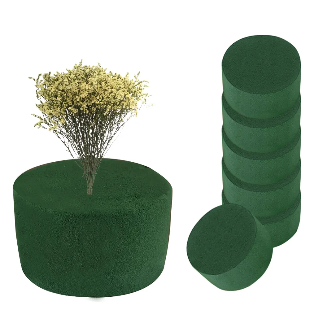 

12pcs/pack Brick Block Absorb Water Green Bouquet Floral Foam Wedding Aisle Round Flower Arrangement Storage Holder DIY Craft