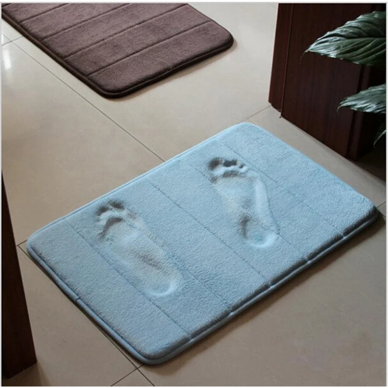 

Slow Rebound Memory Foam Mats Waste-absorbing Slip-resistant Bath Mat Coral Fleece Mat Doormat Carpet High Quality 1PC