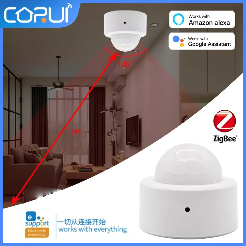 

NEW IN EWeLink Zigbee PIR Human Body Sensor Wireless Smart Body Movement Turn On Lamp Sensor Mini PIR Motion Sensor Home Securit