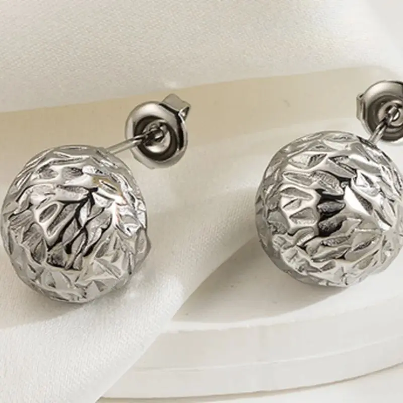 Гипоаллергенные позолоченные серьги из нержавеющей стали в стиле