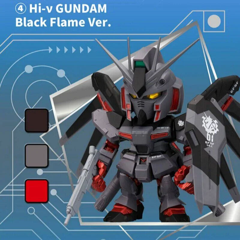 Фото Оригинальная фигурка Namco QMSV MINI Hi-ν GUNDAM Blind Box: «Контратака Чара», официальная лицензированная модель MS, загадочная коробка-сюрприз, украшение, подарок №4