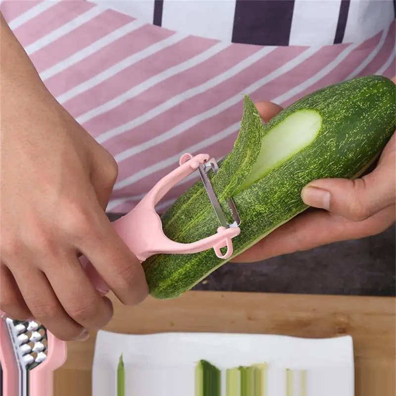 

New Creative Double-head Grater Stainless Steel Paring Knife Home Kitchen Multifunctional Melon Fruit Grater